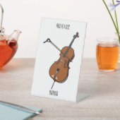 Cello-Cartoon-Abbildung Sockelschild (In SItu)