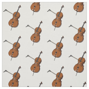 Cello-Cartoon-Abbildung Stoff