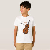 Cello-Cartoon-Abbildung T-Shirt (Vorne ganz)