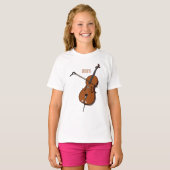 Cello-Cartoon-Abbildung T-Shirt (Vorne ganz)