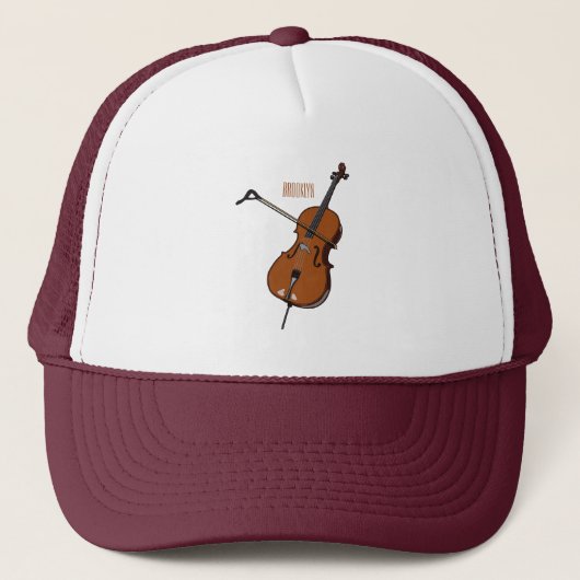 Cello-Cartoon-Abbildung Truckerkappe (Vorderseite)