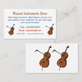 Cello-Cartoon-Abbildung Visitenkarte (Vorne/Hinten)