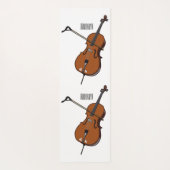 Cello-Cartoon-Abbildung Yogamatte (Rückseite)
