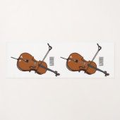 Cello-Cartoon-Abbildung Yogamatte (Vorderseite (Horizontal))