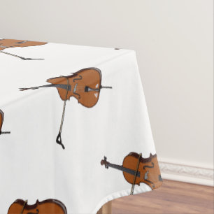 Cello Cartoon-Illustration  Tischdecke