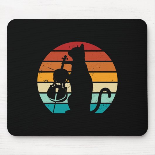 Cello Cat Meme Offensive Memes Funny Cat Liebe Mousepad (Vorne)
