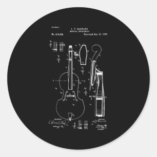 Cello Cello Player Runder Aufkleber