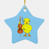 Cello Chick Keramik Ornament (Hinten)