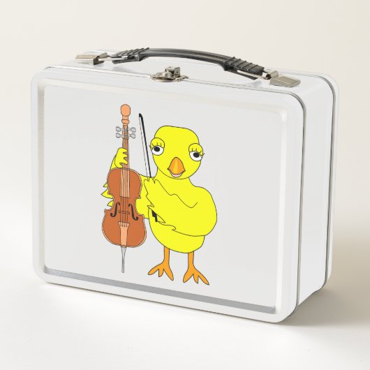 Cello Chick Metall Brotdose (Vorderseite)