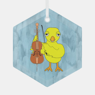Cello Chick Ornament Aus Glas