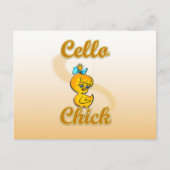 Cello Chick Postkarte (Vorderseite)