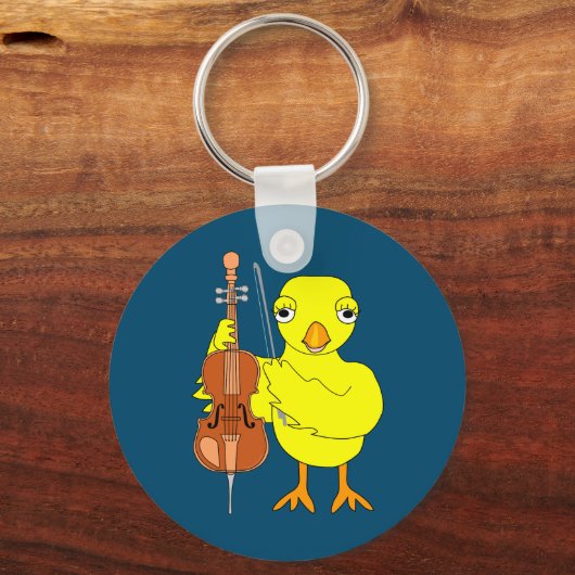 Cello Chick Schlüsselanhänger (Vorderseite)