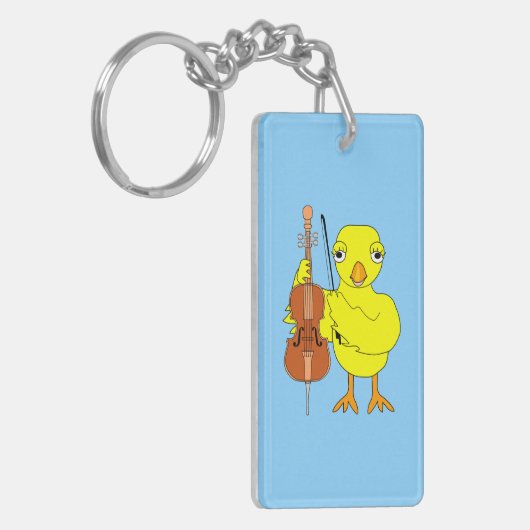 Cello Chick Schlüsselanhänger (Vorderseite links)