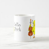 Cello Chick Text Kaffeetasse (Mittel)