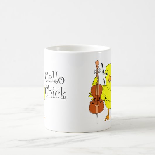 Cello Chick Text Kaffeetasse (Mittel)