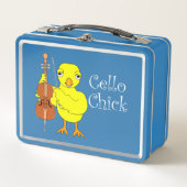 Cello Chick Text Metall Brotdose (Vorderseite)