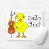Cello Chick Text Mousepad (Mit Mouse)