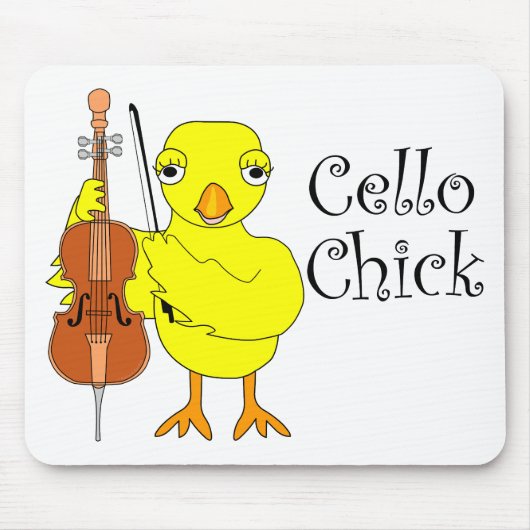 Cello Chick Text Mousepad (Vorne)