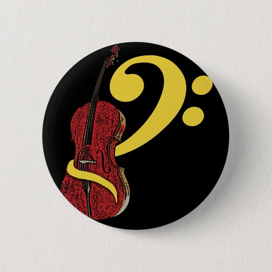 Cello Clef Button (Vorderseite)