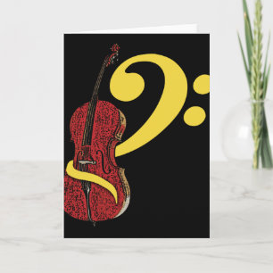 Cello Clef Grußkarte Karte