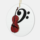 Cello Clef Keramik Ornament (Links)