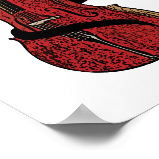 Cello Clef Poster (Ecke)