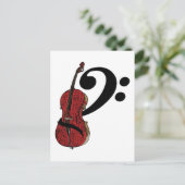 Cello Clef Postkarte (Stehend Vorderseite)