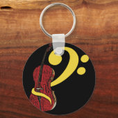 Cello Clef Schlüsselanhänger (Vorderseite)