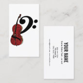 Cello Clef Visitenkarte (Vorne/Hinten)