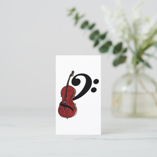 Cello Clef Visitenkarte (Stehend Vorderseite)