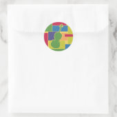Cello Colorblocks-Aufkleber Runder Aufkleber (Tasche)