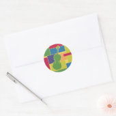 Cello Colorblocks-Aufkleber Runder Aufkleber (Umschlag)