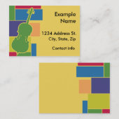 Cello Colorblocks Profilkarte Visitenkarte (Vorne/Hinten)