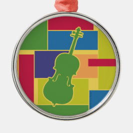 Cello Colorblocks Verzierung Ornament Aus Metall
