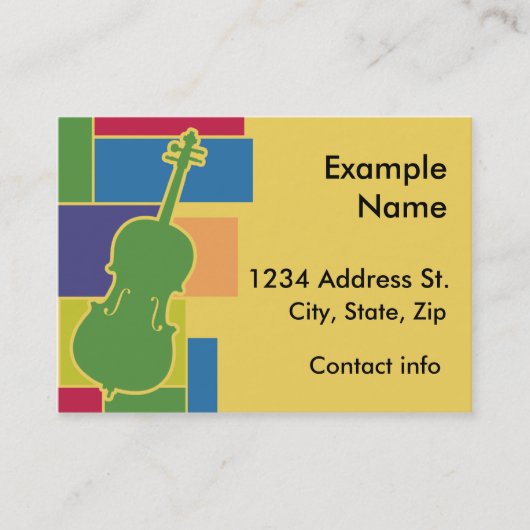 Cello Colorblocks Visitenkarte (Vorderseite)
