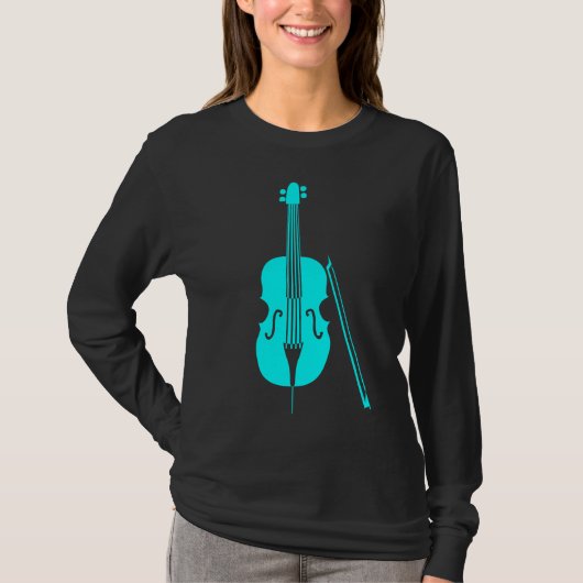 Cello - cyan-blau T-Shirt (Vorderseite)