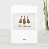 Cello Dankeschön-Karte Karte (Rückseite)