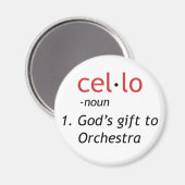 Cello Definition Magnet (Vorderseite/Rückseite)