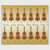 Cello-Design-Geburtstag Geschenkpapier (Flach)