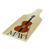 Cello Design Mit Monogramm Schneidebrett (Ecke)