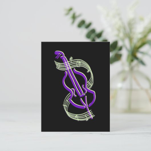 Cello Design Postkarte (Stehend Vorderseite)