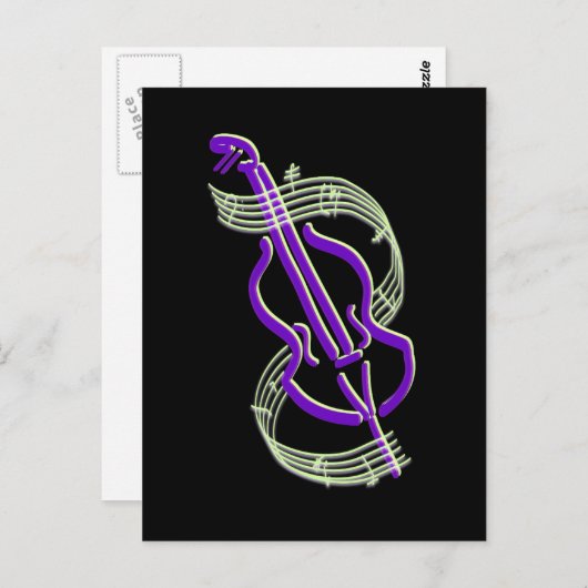 Cello Design Postkarte (Vorne/Hinten)