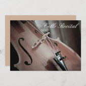 Cello Erwägungsgrund elegant stilvolle Leistung Einladung (Vorne/Hinten)