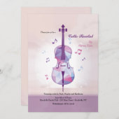 Cello-Erwägungsgrunden-Einladung Einladung (Vorne/Hinten)