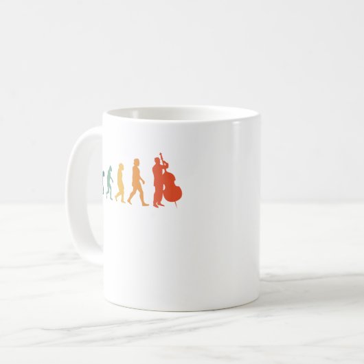 Cello Evolution Retro Orchestra Player Kaffeetasse (Vorderseite Links)