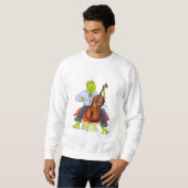 Cello-Frosch-erwachsenes UnisexSweatshirt Sweatshirt (Vorne ganz)