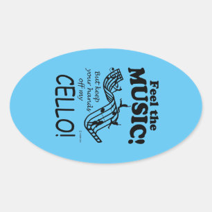 Cello fühlen sich wie ein Oval Sticker
