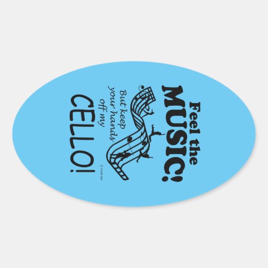 Cello fühlen sich wie ein Oval Sticker (Vorderseite)