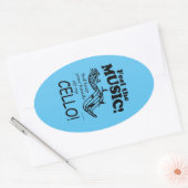 Cello fühlen sich wie ein Oval Sticker (Umschlag)