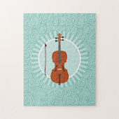 Cello Fun Turquoise Swirl Music Puzzle (Vertikal)